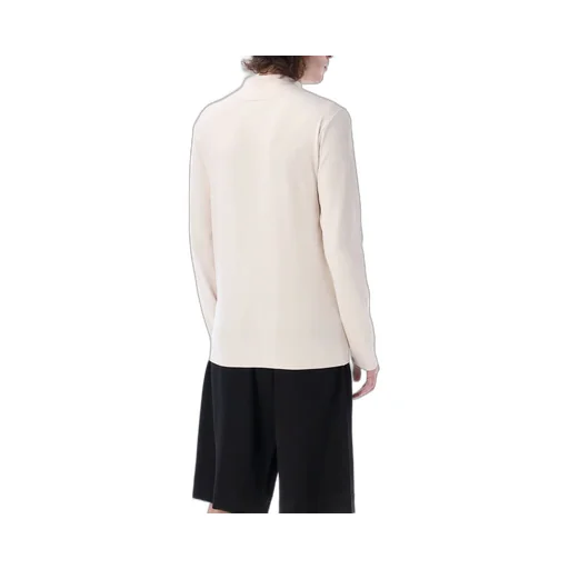 Embroidery High-Neck T-Shirt