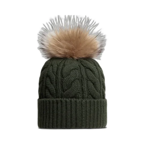 Wool & Cashmere Beanie With Pom Pom