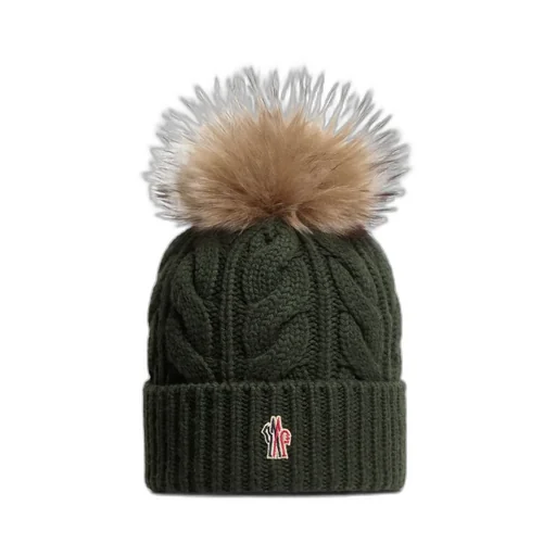 Wool & Cashmere Beanie With Pom Pom