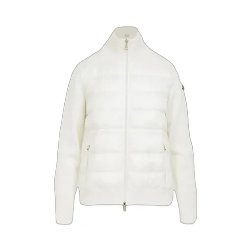 Wool Zip-Up Down Cardigan