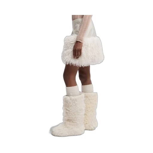 Teddy-Trimmed Mini Skirt