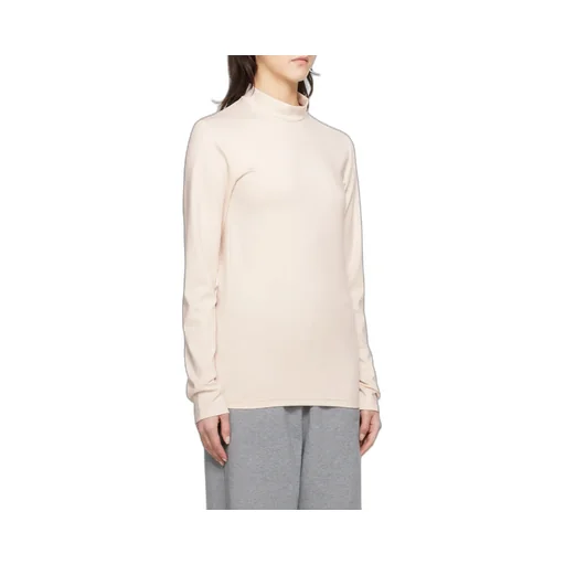Embroidery High-Neck T-Shirt