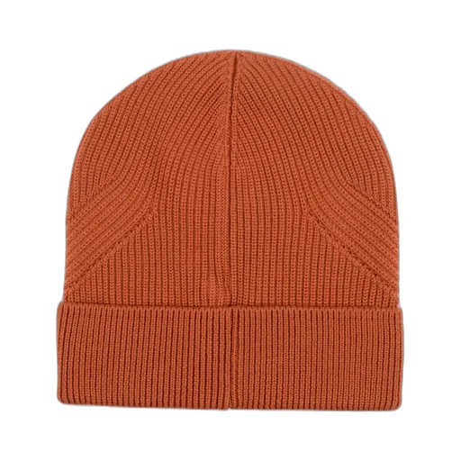 Ribbed Logo-Patch Beanie