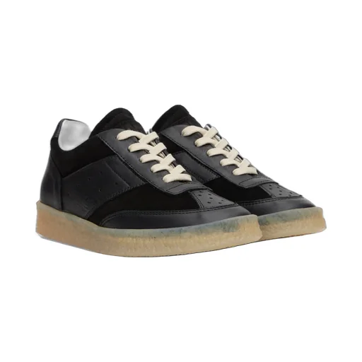 Panelled Lace-Up Sneakers