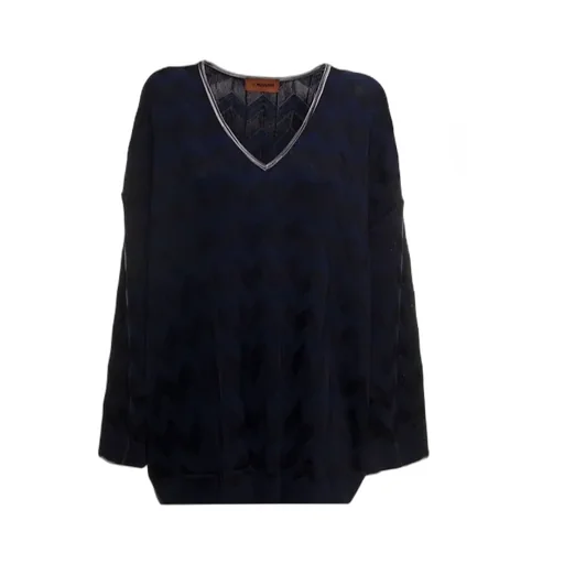 V-Neck Zigzag Jumper