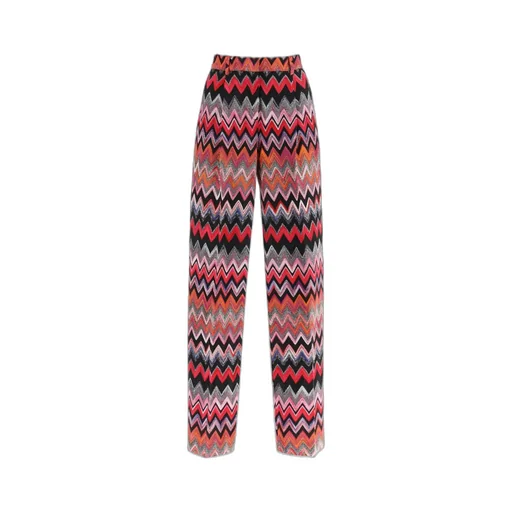 Zig Zag Pattern Wide-Leg Pants
