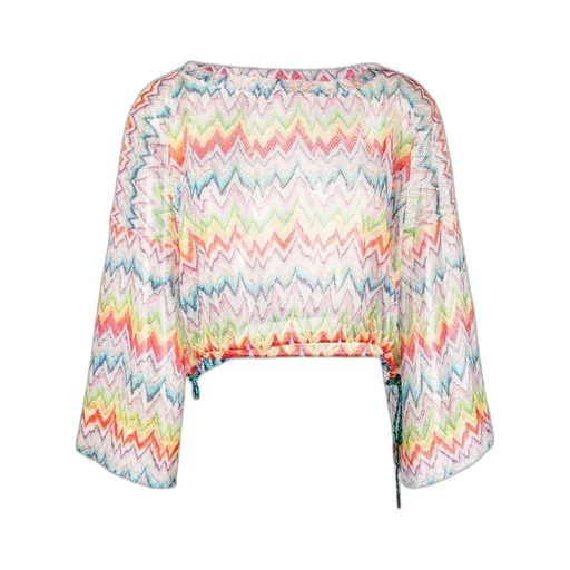 Zigzag-Print Cropped Top