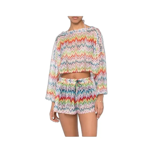 Zigzag-Print Cropped Top