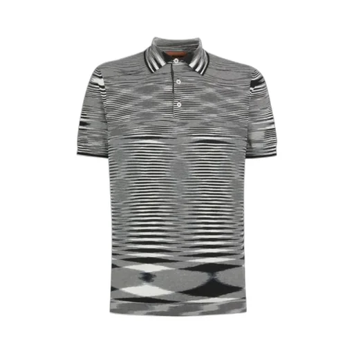Striped Short-Sleeved Polo Shirt
