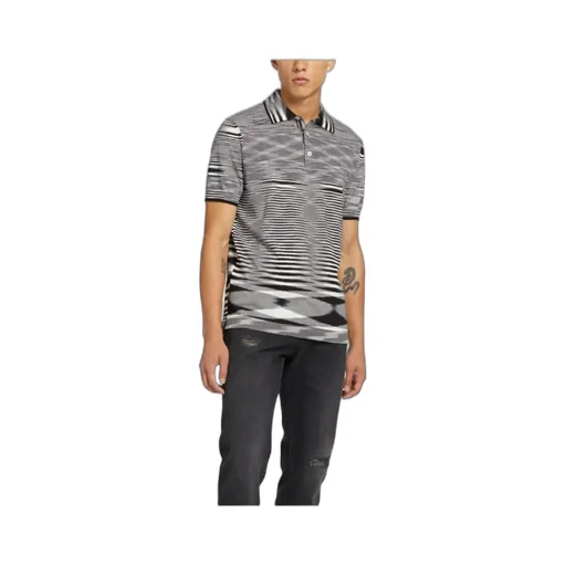 Striped Short-Sleeved Polo Shirt
