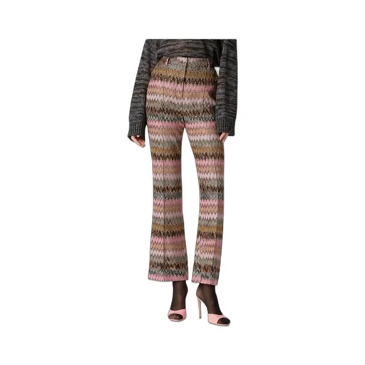 Zigzag Pattern Flared Pants