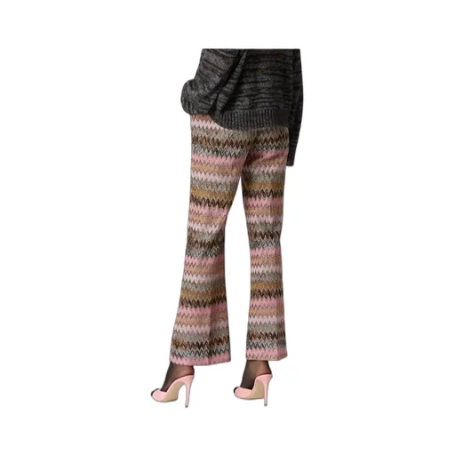 Zigzag Pattern Flared Pants