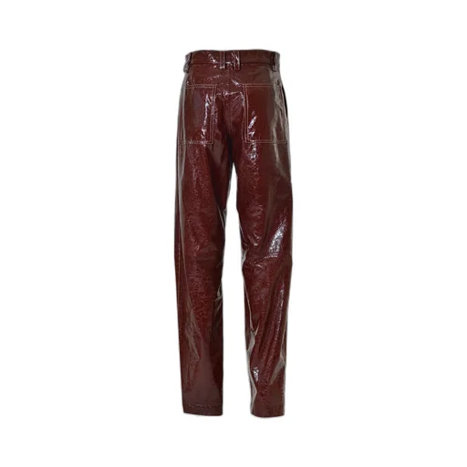 High-Shine Finish Trousers