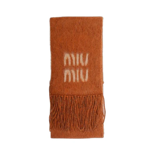 Logo-Detailed Fringed Scarf