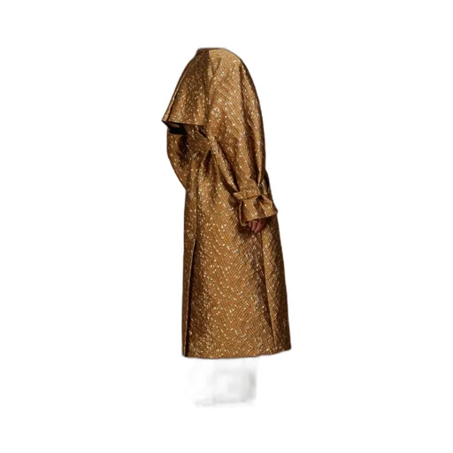 Atelier All-Over Patterned Oversized Belted Coat
