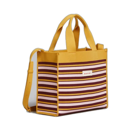 Shopping Striped Tote Bag