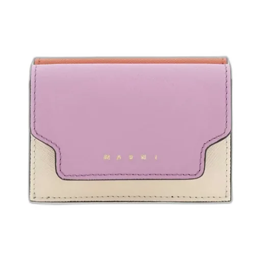 Logo Printed Tri-Fold Wallet