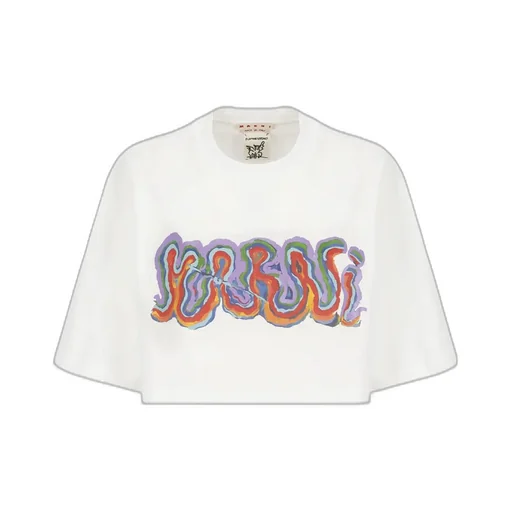 Logo-Print Cropped T-Shirt