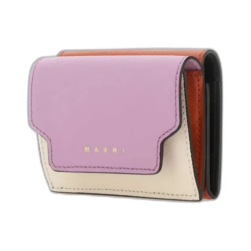 Logo Printed Tri-Fold Wallet