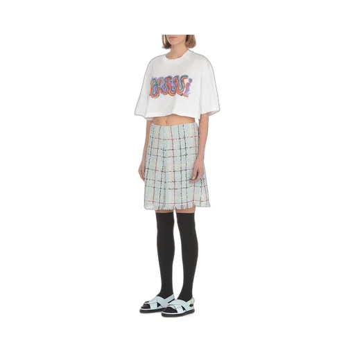 Logo-Print Cropped T-Shirt