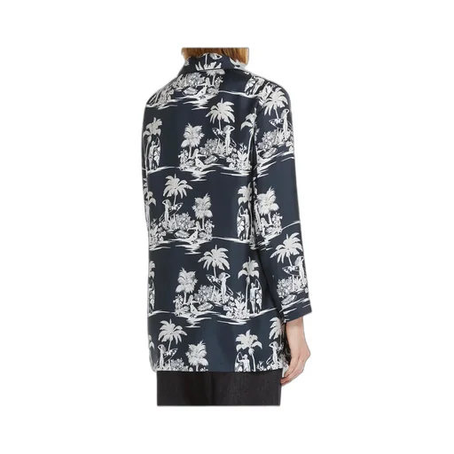 Printed Silk Pyjama Shirt