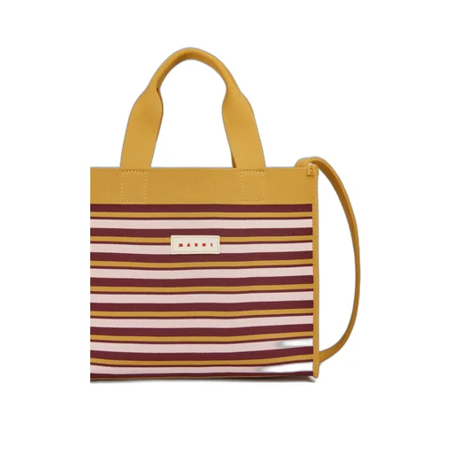 Shopping Striped Tote Bag