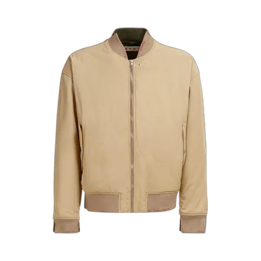 Contrast Back Twill Bomber Jacket