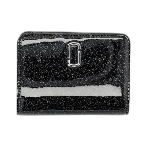 The Coated Glitter J Mark Compact Mini Wallet