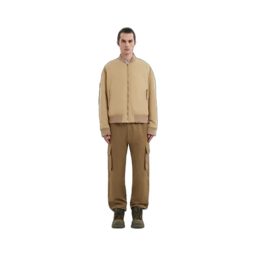 Contrast Back Twill Bomber Jacket