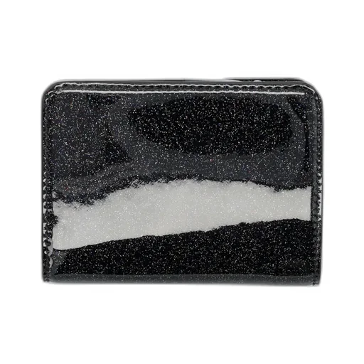 The Coated Glitter J Mark Compact Mini Wallet