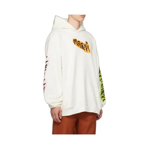 Graffiti Printed Long Sleeved Hoodie
