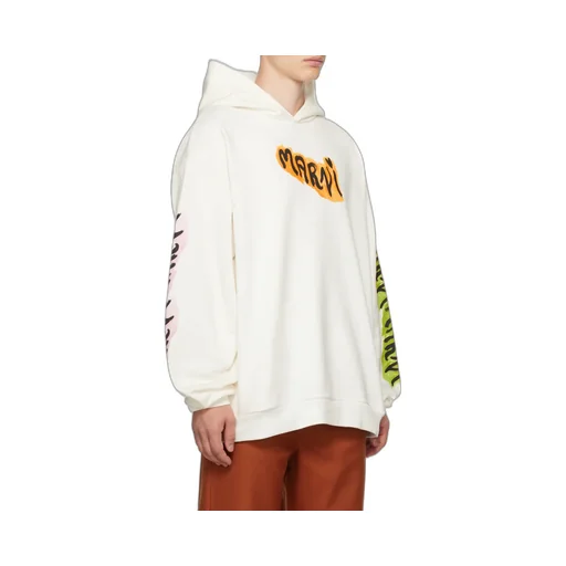 Graffiti Printed Long Sleeved Hoodie