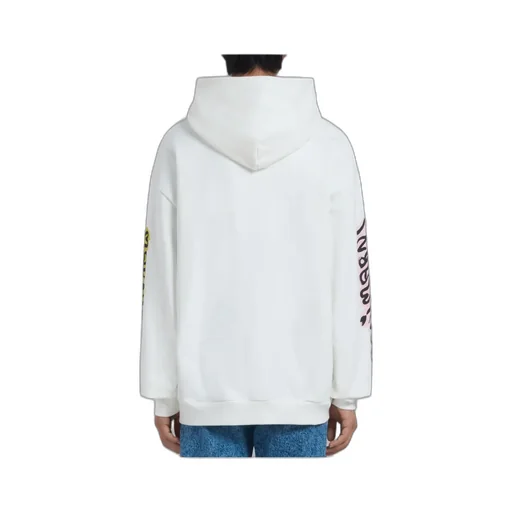 Graffiti Printed Long Sleeved Hoodie