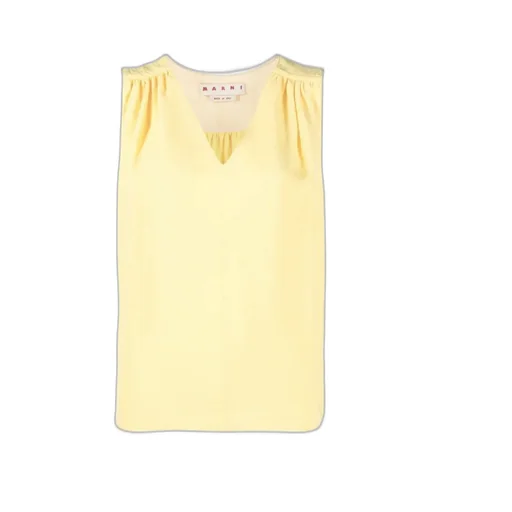 Sleeveless Jacquard Ruched Top