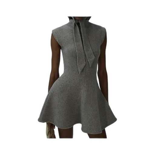 Marled Knit Skater Dress