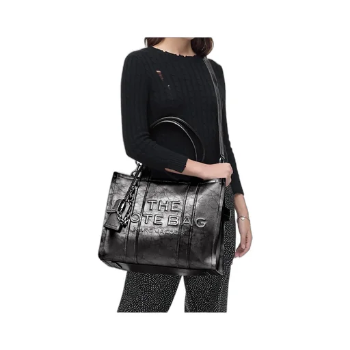 The Metallic Distressed Large Tote Bag