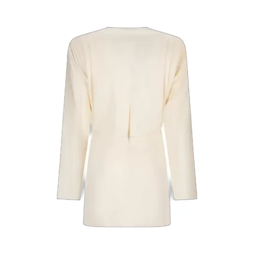 Plunging V-Neck Silk-Satin Minidress