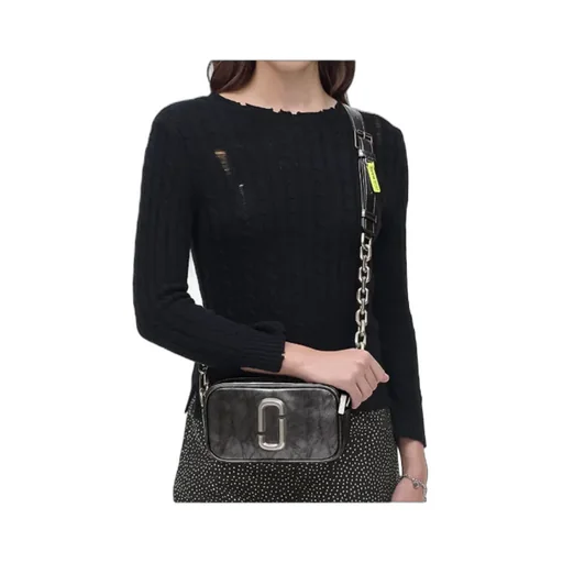 The Metallic Distressed Big Shot Crossbody Bag