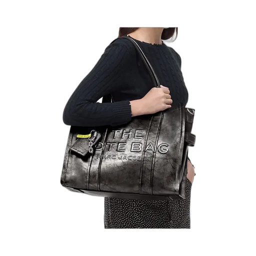 The Metallic Distressed Large Tote Bag
