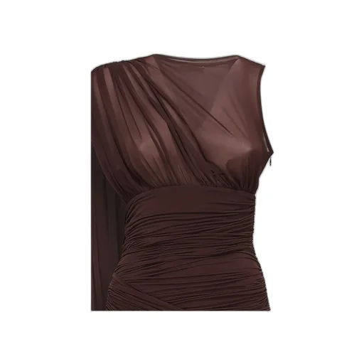 Draped Semi-Transparent Dress