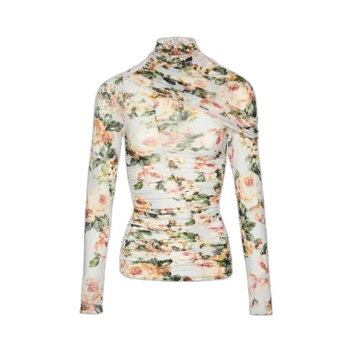 Floral Printed Ruched Top