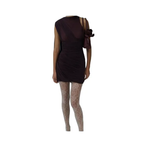 Draped One-Shoulder Dress