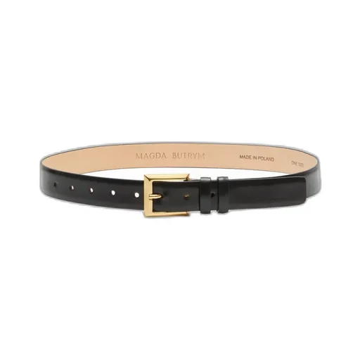 Contrast-Stitched Leather Belt
