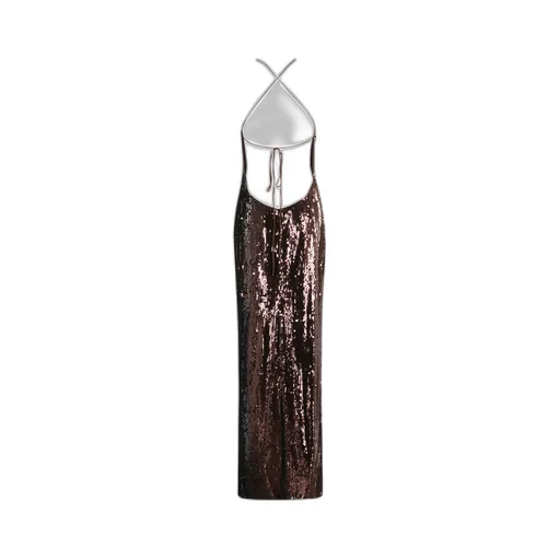 Halterneck Sequinned Dress