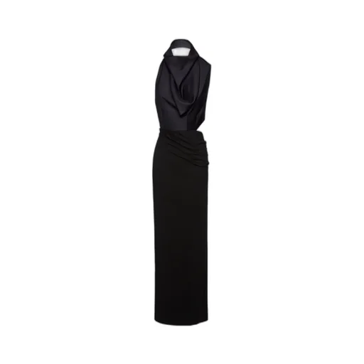 Draped Halterneck Evening Dress