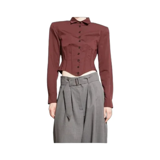 Cropped Corset Shirt