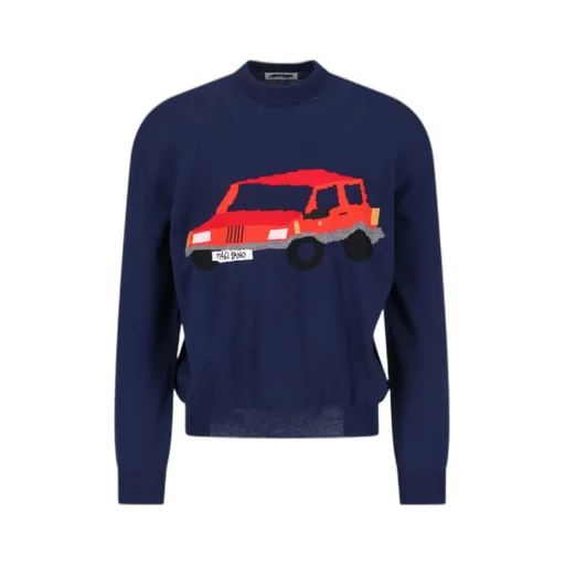 Graphic Detailed Crewneck Sweater