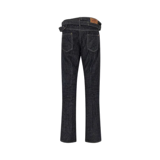 Wrap-Around Waistband Jeans