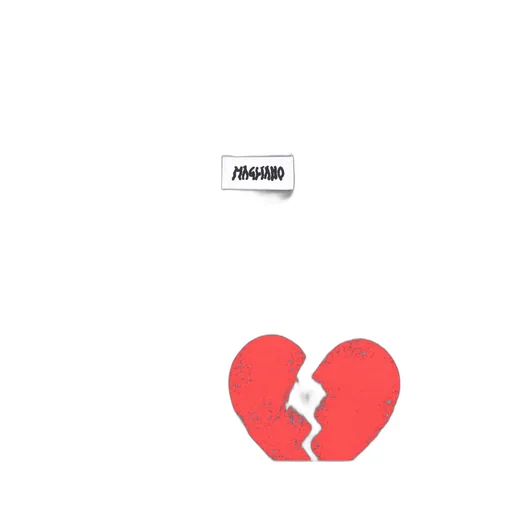 Broken Heart Printed Crewneck T-Shirt