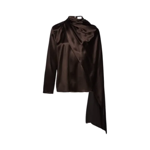 Draped Silk Blouse